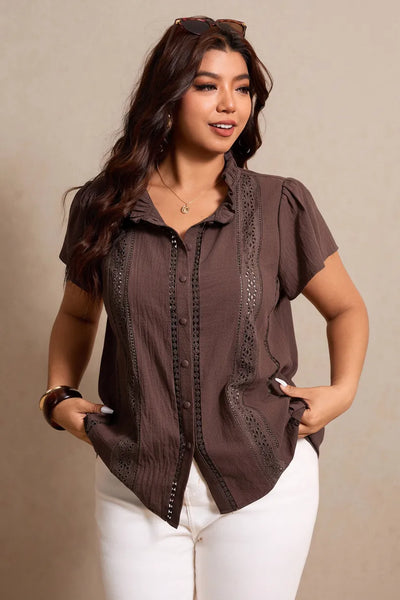 Boheme Junction Plus Size Tops PLUS SIZE Celia Top - Chocolate