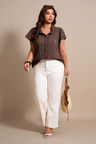Boheme Junction Plus Size Tops PLUS SIZE Celia Top - Chocolate