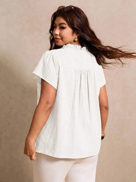 Boheme Junction Plus Size Tops PLUS SIZE Celia Top - White