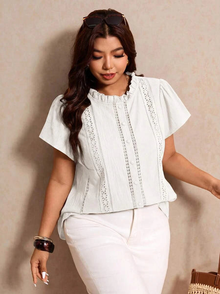 Boheme Junction Plus Size Tops PLUS SIZE Celia Top - White
