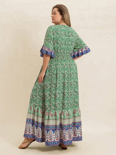PLUS SIZE Chantelle Maxi Dress - Black-Plus Size Dresses- Boheme Junction