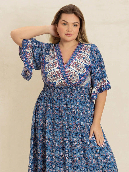 PLUS SIZE Chantelle Maxi Dress-Plus Size Dresses- Boheme Junction