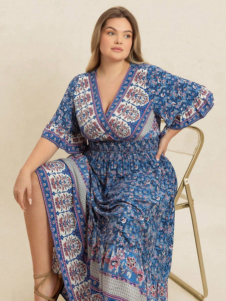 PLUS SIZE Chantelle Maxi Dress-Plus Size Dresses- Boheme Junction