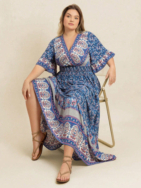 PLUS SIZE Chantelle Maxi Dress-Plus Size Dresses- Boheme Junction