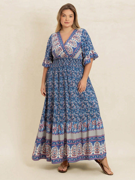 PLUS SIZE Chantelle Maxi Dress-Plus Size Dresses- Boheme Junction