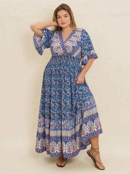 PLUS SIZE Chantelle Maxi Dress-Plus Size Dresses- Boheme Junction