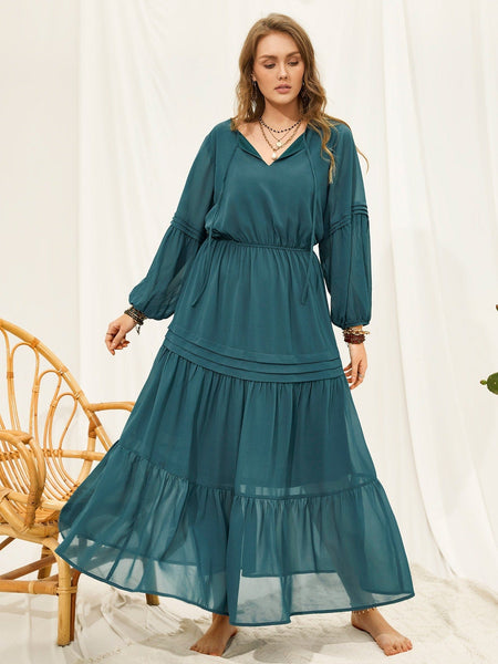 PLUS SIZE Claire Maxi Dress - Wine-Plus Size Dresses- Boheme Junction