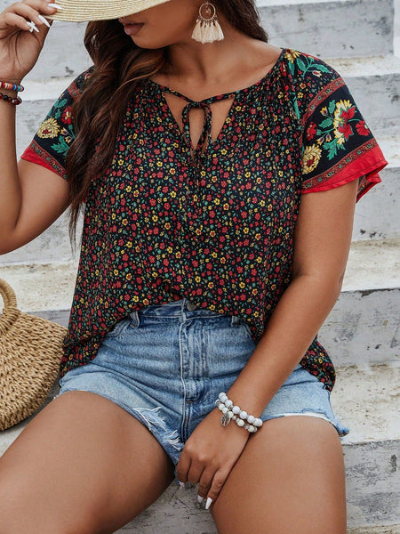 PLUS SIZE Dahlia Top - Black | ONE LEFT-Tops- Boheme Junction