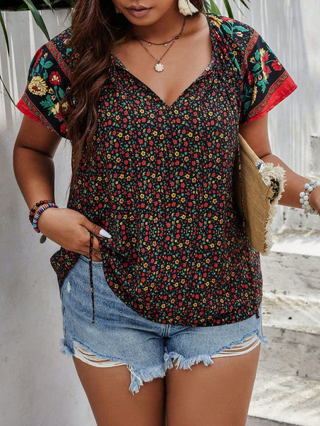 PLUS SIZE Dahlia Top - Black | ONE LEFT-Tops- Boheme Junction