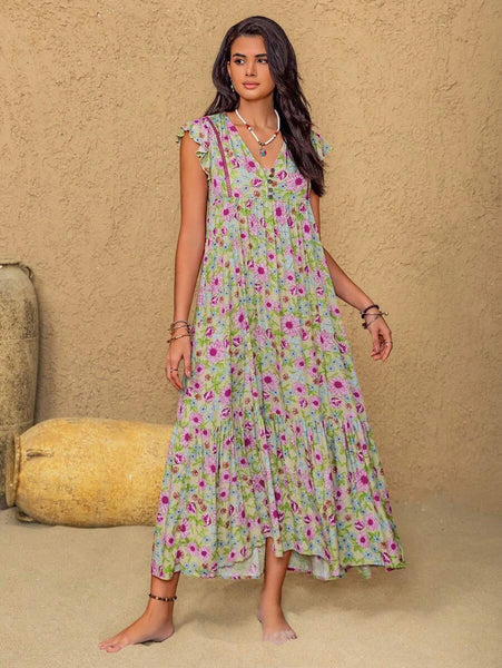 PLUS SIZE Elissa Maxi Dress-Plus Size Dresses- Boheme Junction