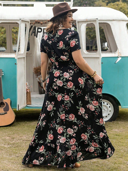 PLUS SIZE Evan Maxi Dress - Black-Plus Size Dresses- Boheme Junction