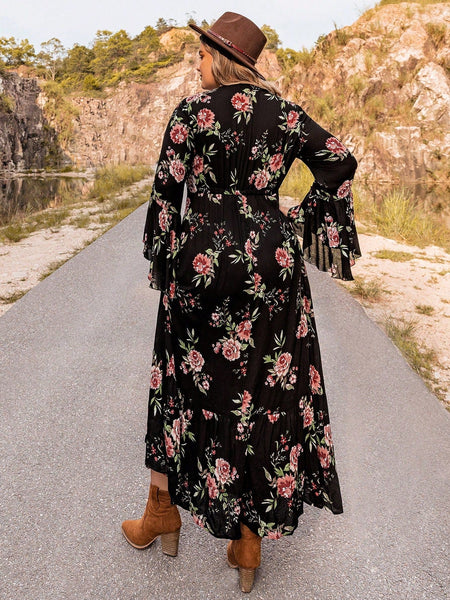 PLUS SIZE Finley Maxi Dress - Black-Plus Size Dresses- Boheme Junction