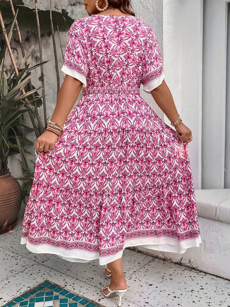 PLUS SIZE Hattie Maxi Dress - Pink | ONE LEFT-Dress- Boheme Junction