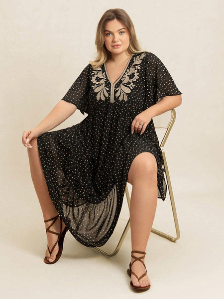 PLUS SIZE Hudson Maxi Dress-Plus Size Arabian Dresses- Boheme Junction