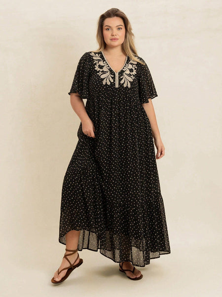 PLUS SIZE Hudson Maxi Dress-Plus Size Arabian Dresses- Boheme Junction