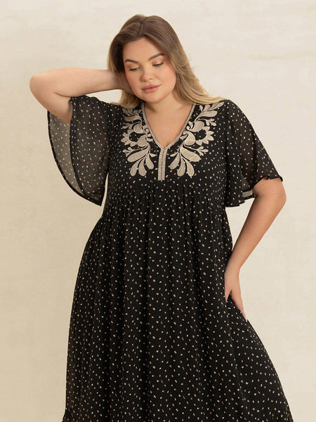 PLUS SIZE Hudson Maxi Dress-Plus Size Arabian Dresses- Boheme Junction