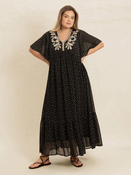 PLUS SIZE Hudson Maxi Dress-Plus Size Arabian Dresses- Boheme Junction