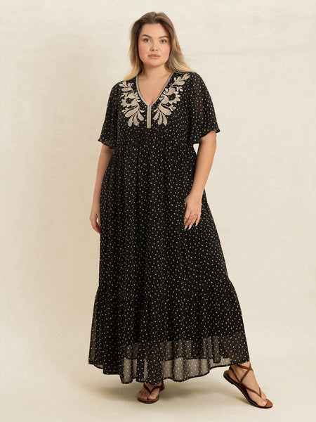 PLUS SIZE Hudson Maxi Dress-Plus Size Arabian Dresses- Boheme Junction