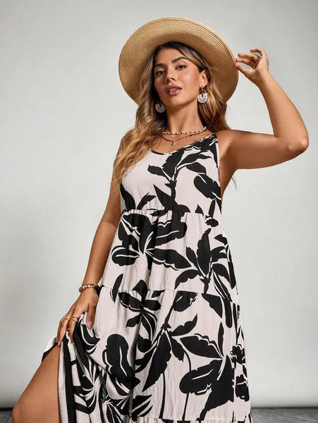 PLUS SIZE Jarah Maxi Dress - Black-Plus Size Dresses- Boheme Junction