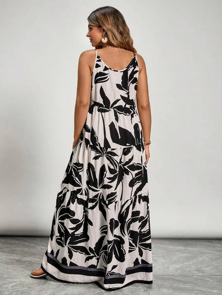 PLUS SIZE Jarah Maxi Dress - Black-Plus Size Dresses- Boheme Junction
