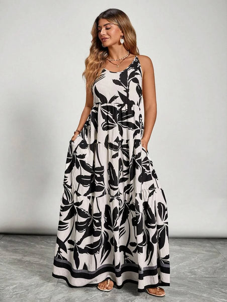 PLUS SIZE Jarah Maxi Dress - Black-Plus Size Dresses- Boheme Junction