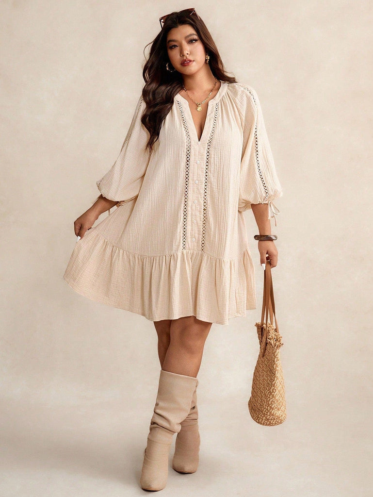 PLUS SIZE June Mini Dress-Plus Size Dresses- Boheme Junction