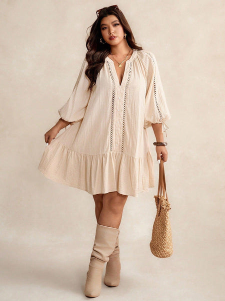 PLUS SIZE June Mini Dress-Plus Size Dresses- Boheme Junction