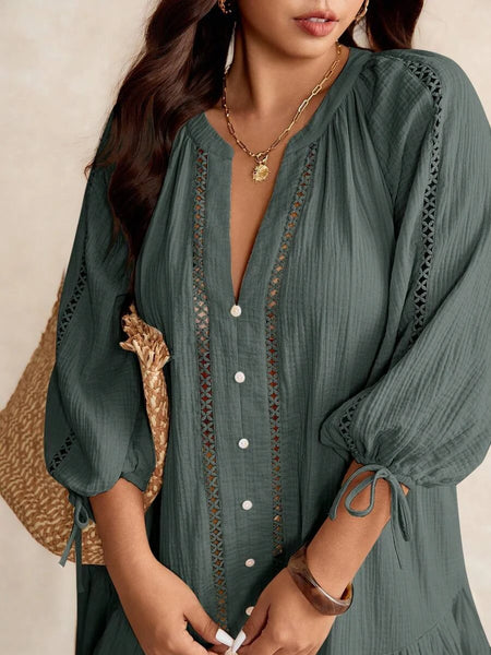 Boheme Junction Plus Size Dresses PLUS SIZE June Mini Dress - Green
