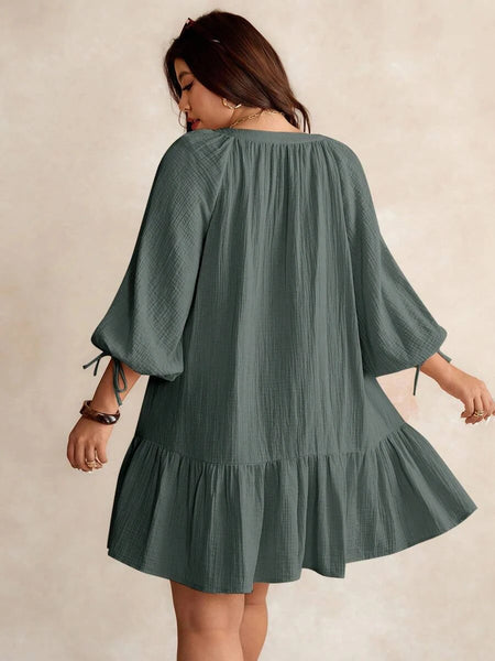 Boheme Junction Plus Size Dresses PLUS SIZE June Mini Dress - Green