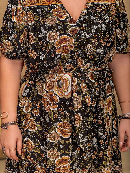 PLUS SIZE Lourdes Maxi Dress - Black-Plus Size Dresses- Boheme Junction