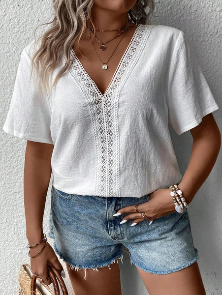PLUS SIZE Millie Top - White-Plus Size Tops- Boheme Junction