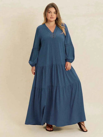 Boheme Junction Plus Size Dresses PLUS SIZE Nyles Maxi Dress - Blue