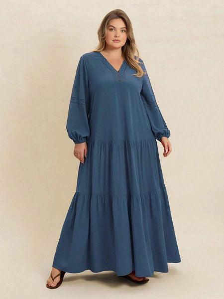 Boheme Junction Plus Size Dresses PLUS SIZE Nyles Maxi Dress - Blue
