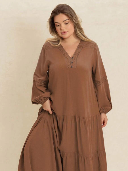 PLUS SIZE Nyles Maxi Dress-Plus Size Dresses- Boheme Junction