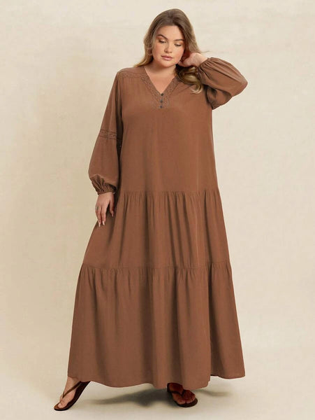 PLUS SIZE Nyles Maxi Dress-Plus Size Dresses- Boheme Junction