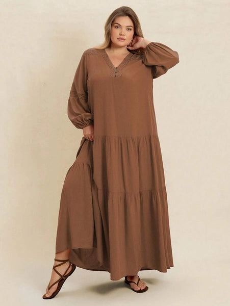 PLUS SIZE Nyles Maxi Dress-Plus Size Dresses- Boheme Junction