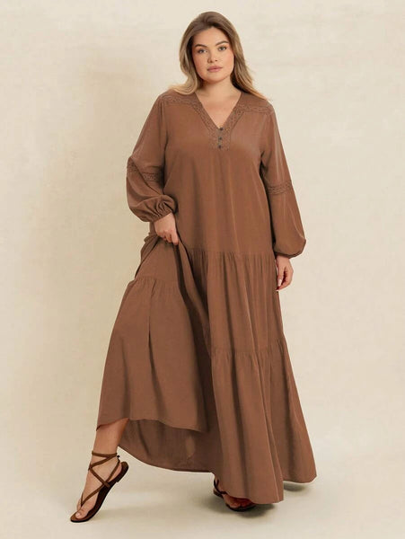 PLUS SIZE Nyles Maxi Dress-Plus Size Dresses- Boheme Junction