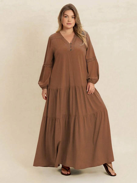 PLUS SIZE Nyles Maxi Dress-Plus Size Dresses- Boheme Junction