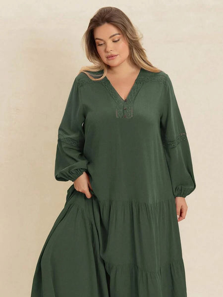 Boheme Junction Plus Size Dresses PLUS SIZE Nyles Maxi Dress - Olive