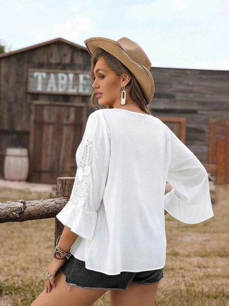 PLUS SIZE Olivia Top - White-Plus Size Tops- Boheme Junction