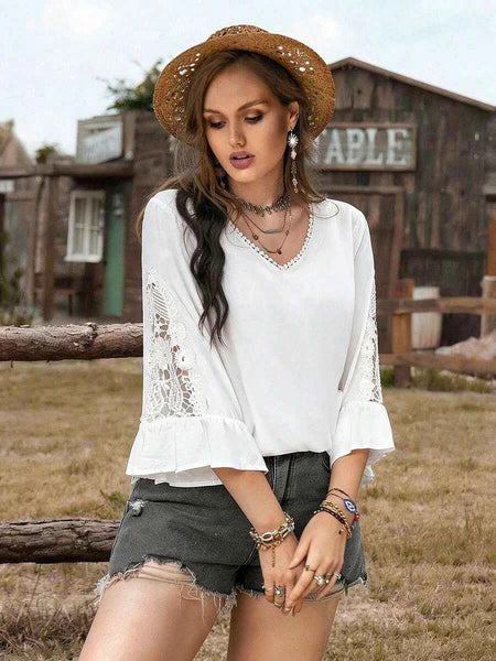 PLUS SIZE Olivia Top - White-Plus Size Tops- Boheme Junction