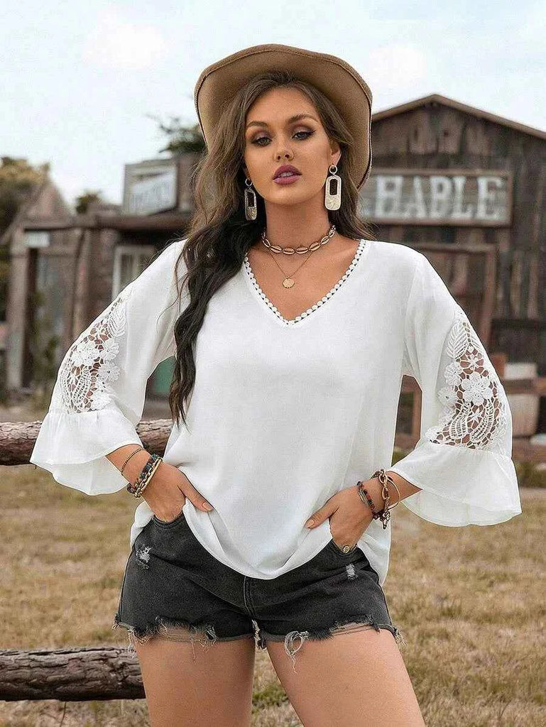 PLUS SIZE Olivia Top - White-Plus Size Tops- Boheme Junction