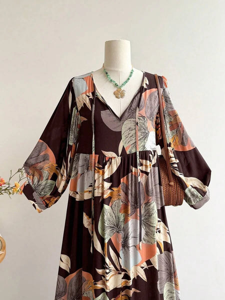 Boheme Junction Plus Size Dresses PLUS SIZE Paige Maxi Dress - Chocolate