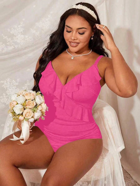 boheme junction Women Plus Beachwear PLUS SIZE Palms One Piece Swimsuit