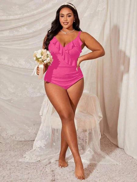 boheme junction Women Plus Beachwear PLUS SIZE Palms One Piece Swimsuit