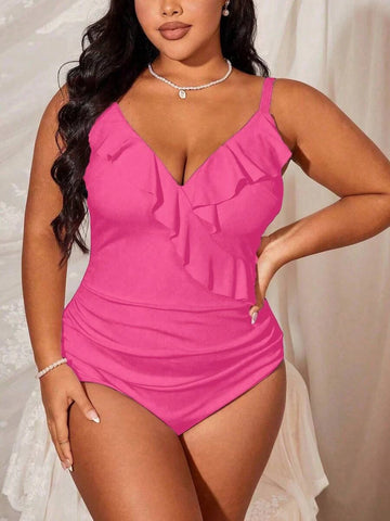 boheme junction Women Plus Beachwear PLUS SIZE Palms One Piece Swimsuit