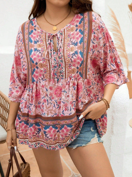 boheme junction Plus Size Blouses PLUS SIZE Persia Top - Pink | LAST ONE