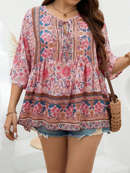 boheme junction Plus Size Blouses PLUS SIZE Persia Top - Pink | LAST ONE