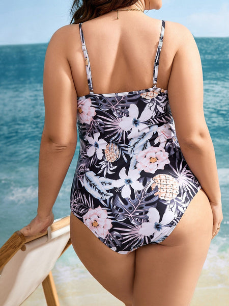 PLUS SIZE Pineapple One Piece Swimsuit | ONE LEFT-Swimwear- Boheme Junction