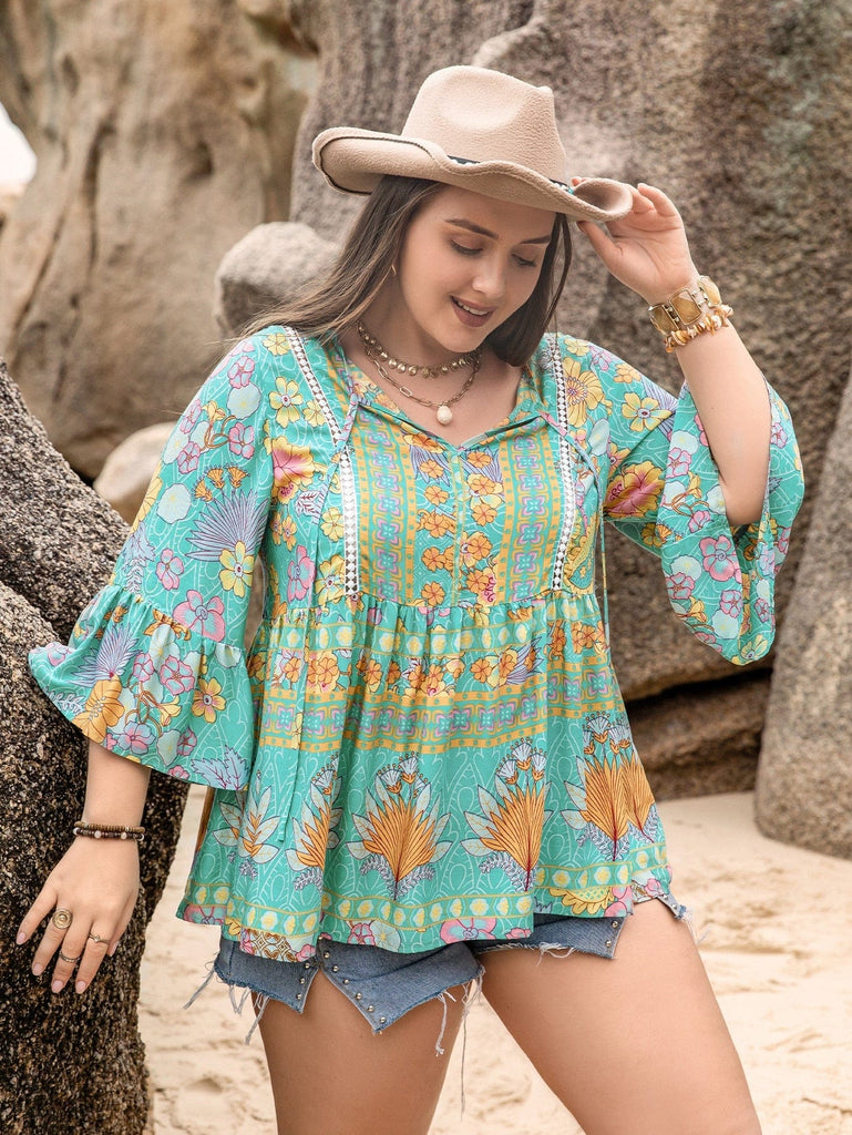 PLUS SIZE Rachel Top Boho Curve Blouse Tops BOHEME JUNCTION